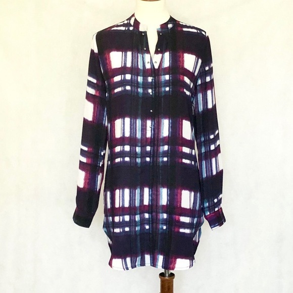 Nine West Tops - Nine West Jeans Plaid Popover Tunic Top